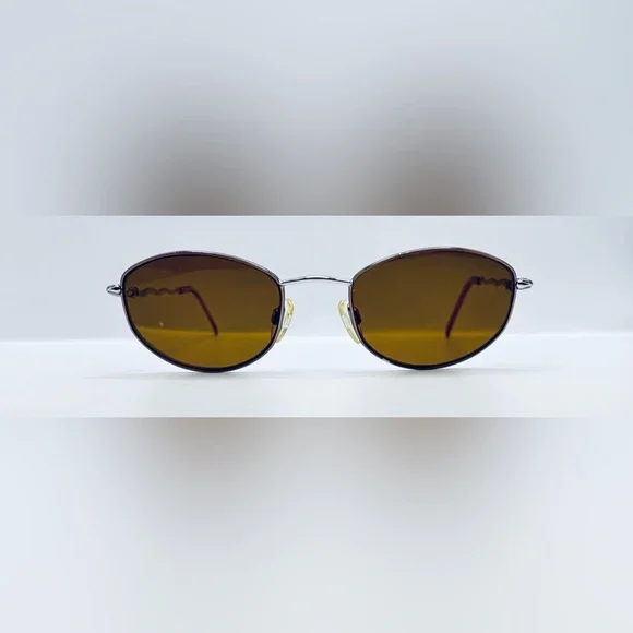 Sophia Loren 073 Pink Silver Oval Sunglasses Frames Only - Picture 3 of 8